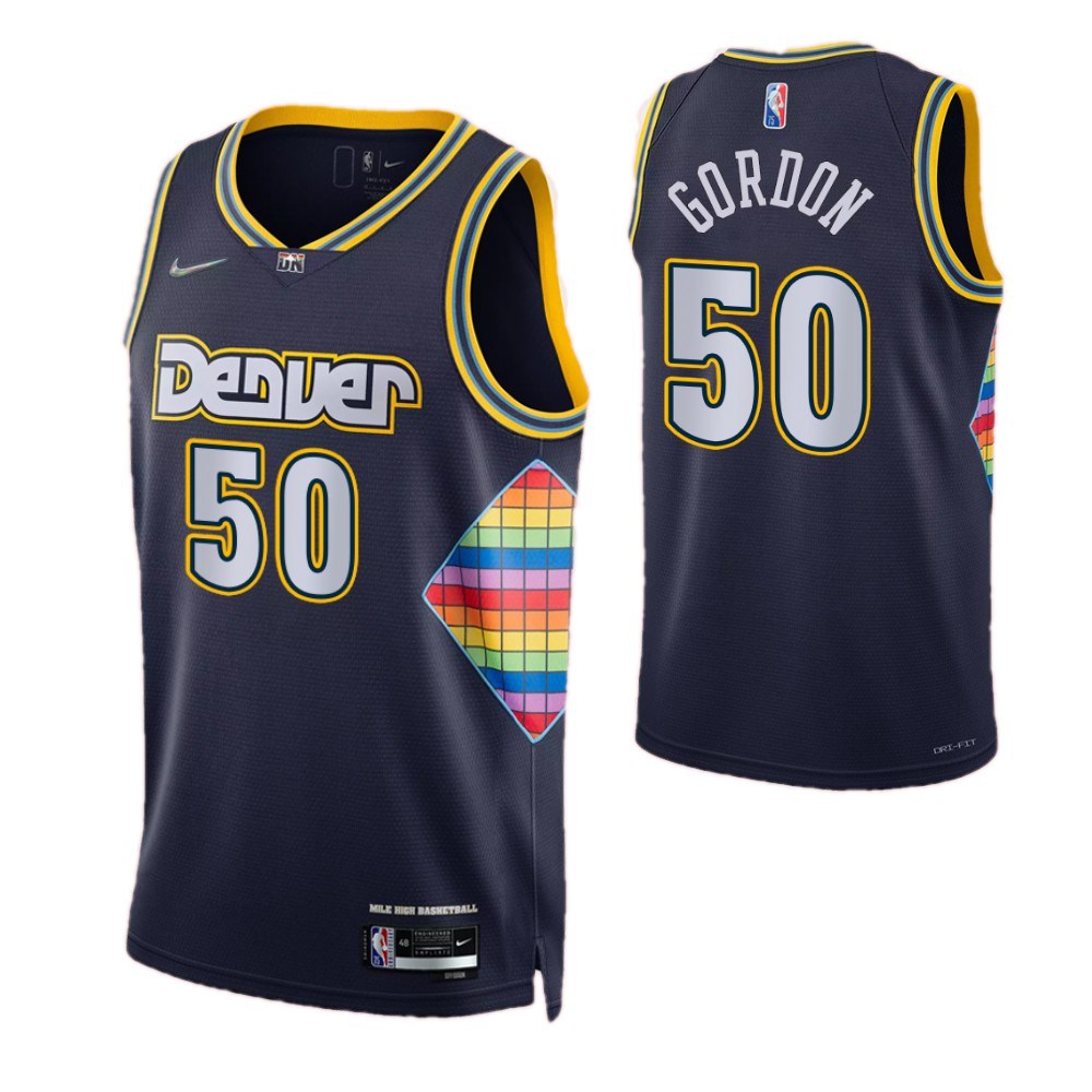 Men's Denver Nuggets Aaron Gordon #50 Navy 2021/22 Swingman NBA Jersey - City Edition-Pro Kit Vault | Brand New 26/27 Sports Jerseys
